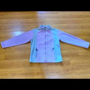 North Face Fleece Jacket Pink/Grey Girls Size XL